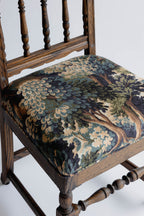 Refinished Vintage Tudor-Style Dining Chairs in Pindler Fabric (Set of 4)