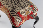 Vintage Upholstered Stool in Pindler Fabric