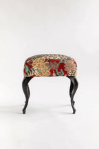 Vintage Upholstered Stool in Pindler Fabric