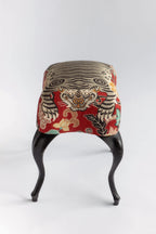 Vintage Upholstered Stool in Pindler Fabric