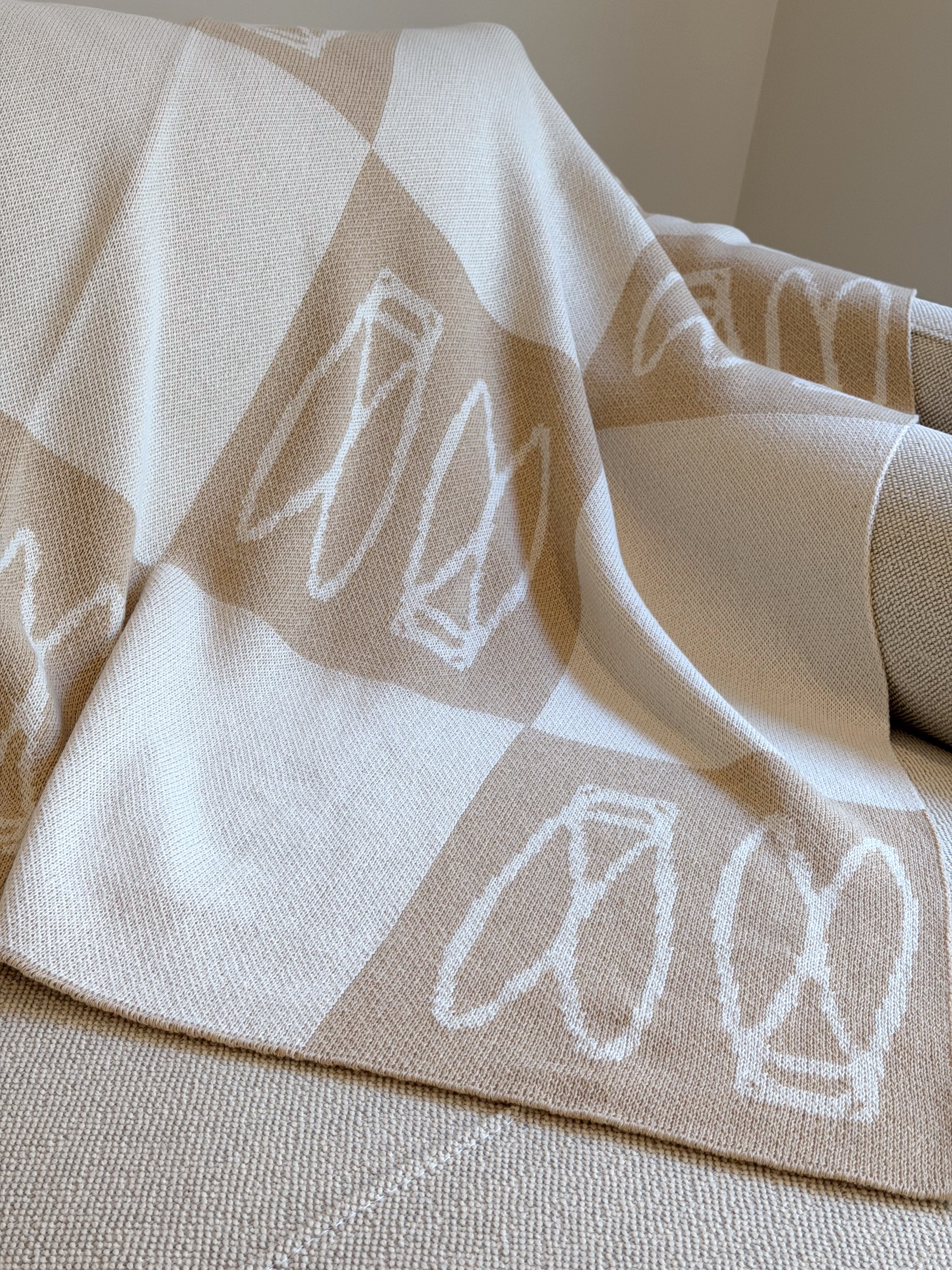 Happy Habitat x Cicada Co. Checkered Double Bug Logo Blanket